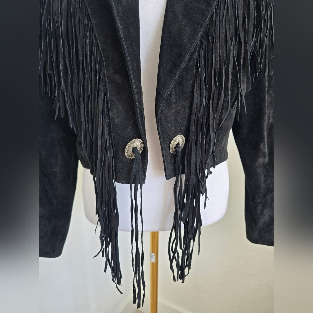 Vintage Suede Fringe Jacket 100% leather - Picture 5 of 9